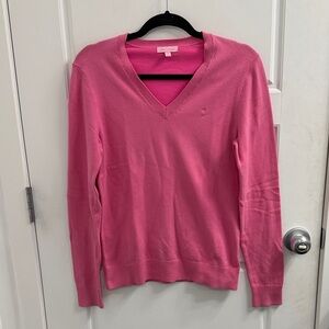 Lilly Pulitzer Size Small Women's Pink V-Neck Sweater
